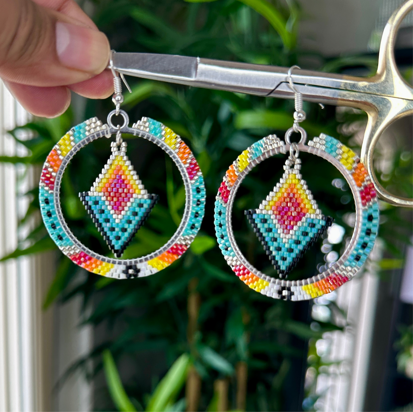 Silver Hoops with Arrowhead