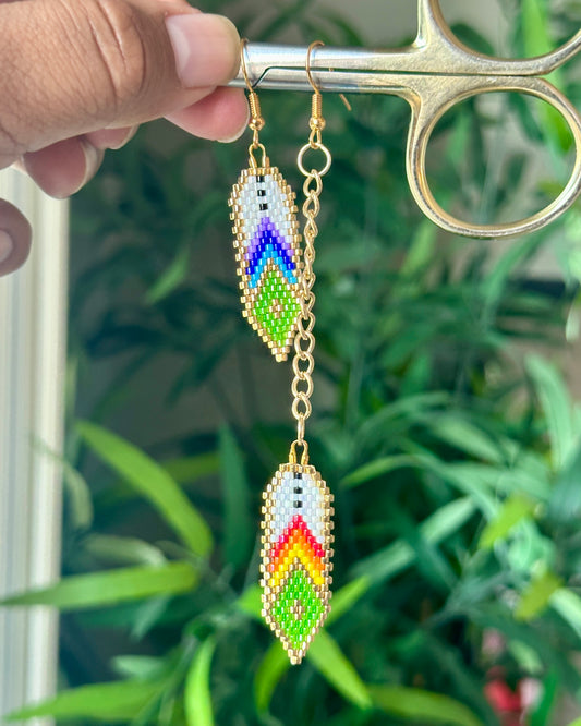 24k Mix and Match Gold Feather Earrings