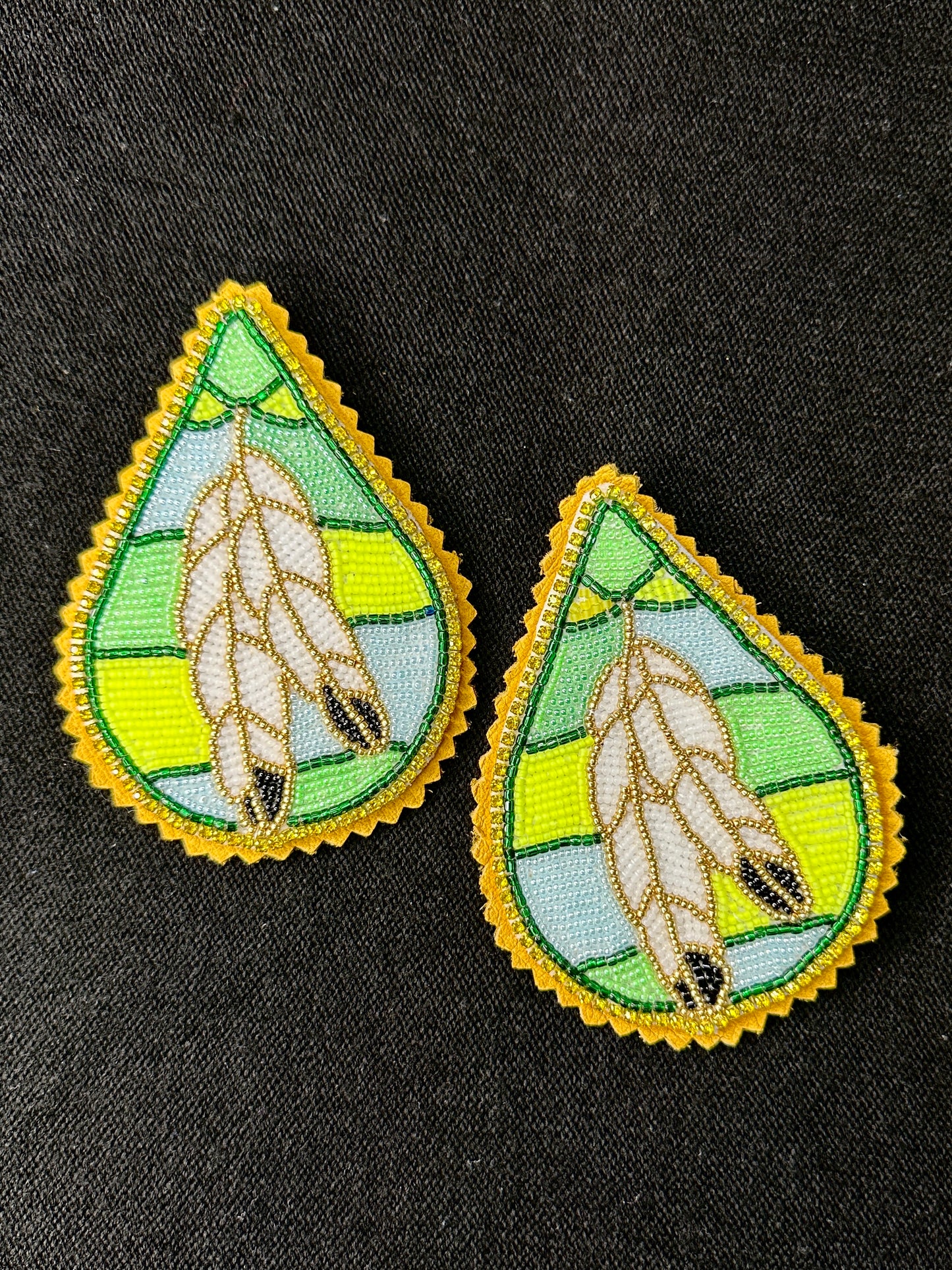 Stained Glass Beaded Earrings