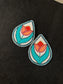 Floral Tear Drop Earrings